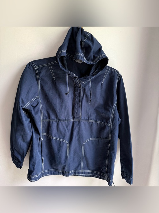 Nike Jackets & Blazers - Nike Y2K Navy Blue Pullover Jacket with Hood Size Medium
